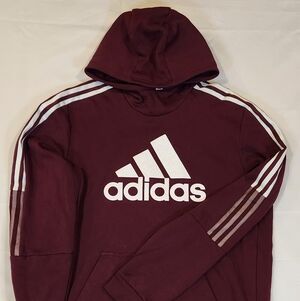 Adidas Men's Maroon Hoodie Size L